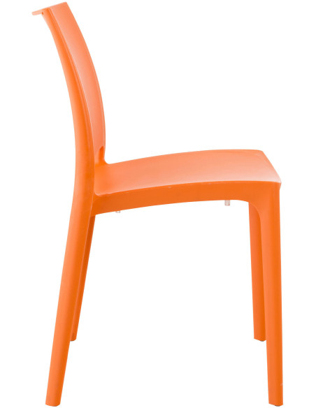 Chaise moderne en Polypropylène Orange Zovia - 3