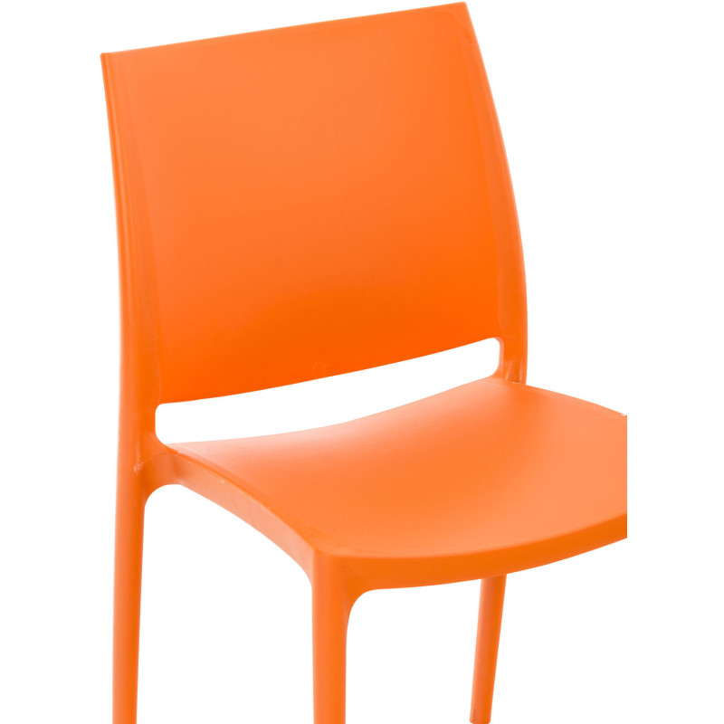 Chaise moderne en Polypropylène Orange Zovia - 4