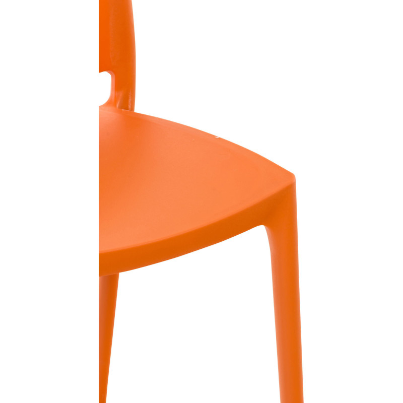 Chaise moderne en Polypropylène Orange Zovia - 5