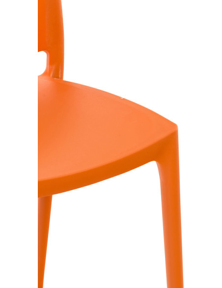 Chaise moderne en Polypropylène Orange Zovia - 5