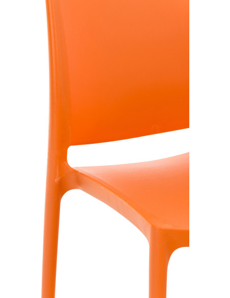 Chaise moderne en Polypropylène Orange Zovia - 6