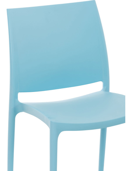 Chaise moderne en Polypropylène Bleu clair Zovia - 4