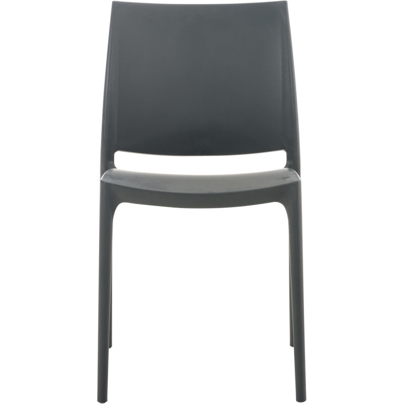 Chaise moderne en Polypropylène Gris foncé Zovia - 2