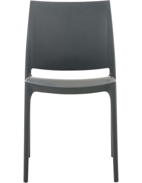 Chaise moderne en Polypropylène Gris foncé Zovia - 2