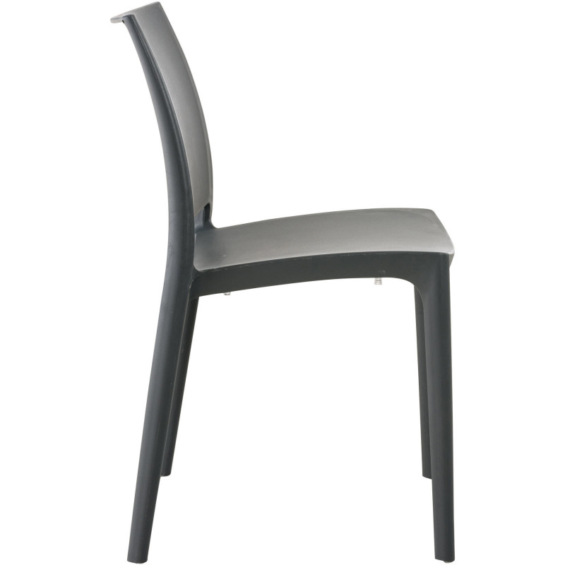 Chaise moderne en Polypropylène Gris foncé Zovia - 3