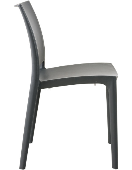 Chaise moderne en Polypropylène Gris foncé Zovia - 3