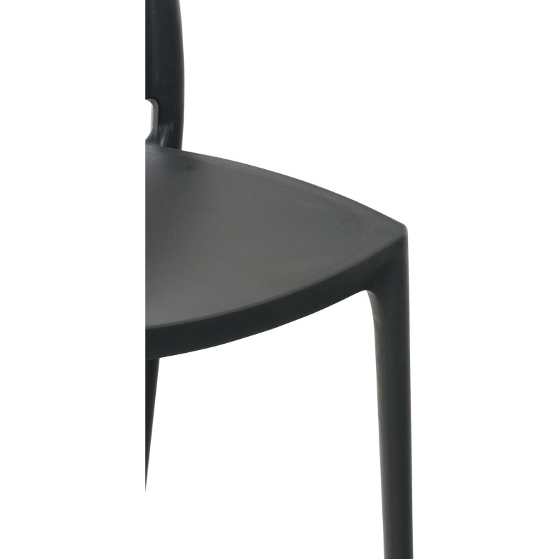 Chaise moderne en Polypropylène Gris foncé Zovia - 5