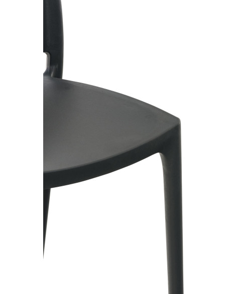 Chaise moderne en Polypropylène Gris foncé Zovia - 5