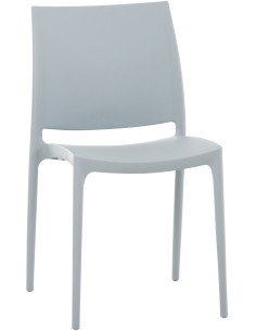 Chaise moderne en Polypropylène Gris clair Zovia - 1
