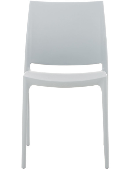 Chaise moderne en Polypropylène Gris clair Zovia - 2