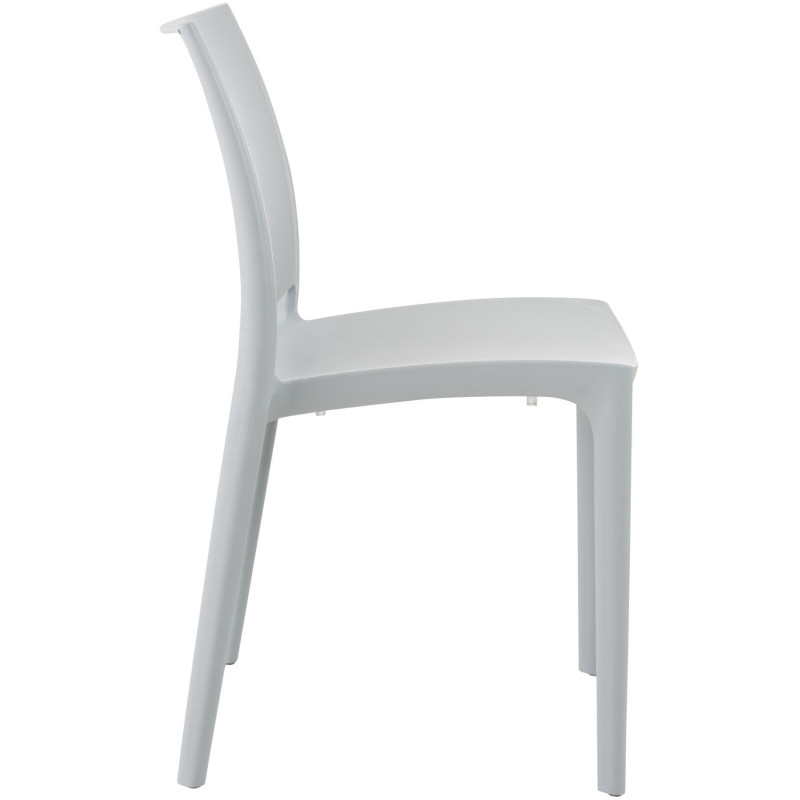 Chaise moderne en Polypropylène Gris clair Zovia - 3