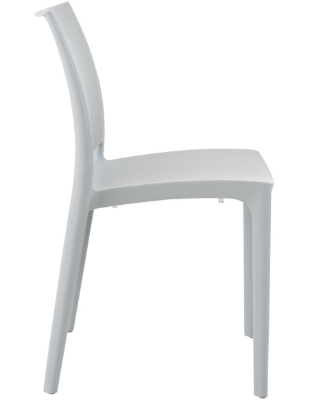Chaise moderne en Polypropylène Gris clair Zovia - 3