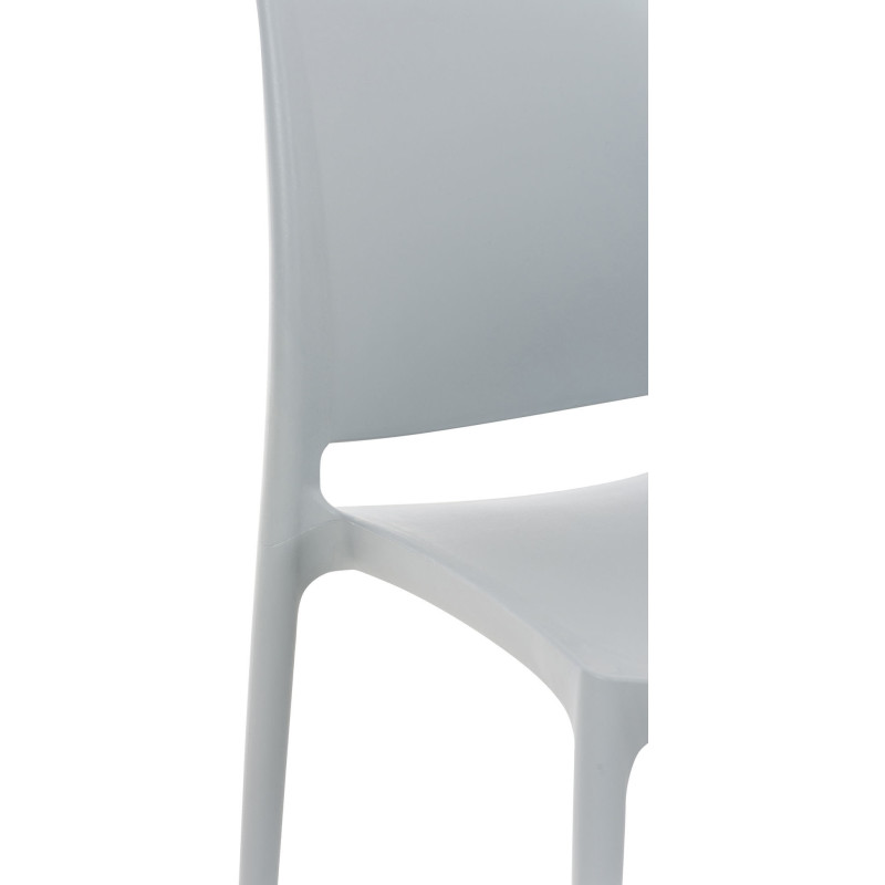 Chaise moderne en Polypropylène Gris clair Zovia - 5