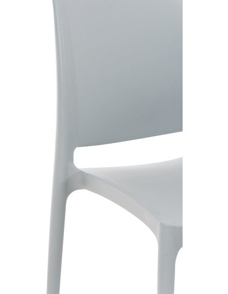 Chaise moderne en Polypropylène Gris clair Zovia - 5
