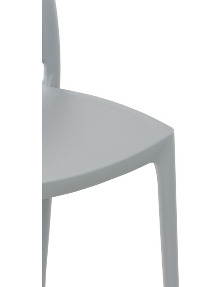Chaise moderne en Polypropylène Gris clair Zovia - 6