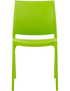 Chaise moderne en Polypropylène Vert Zovia - 1 2