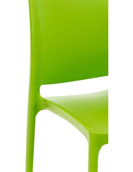 Chaise moderne en Polypropylène Vert Zovia - 5