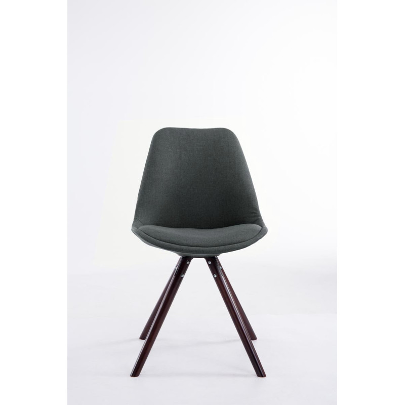 Chaise scandinave moderne en Tissu Gris foncé Bois Marron foncé Vynaria  - 2