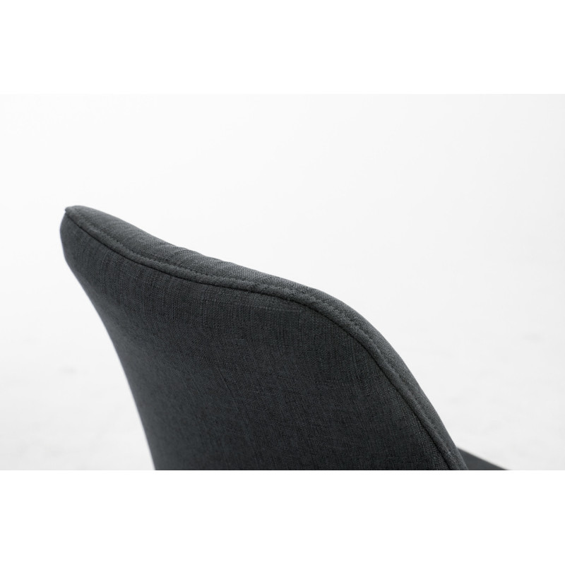 Chaise scandinave moderne en Tissu Gris foncé Bois Marron foncé Vynaria  - 5