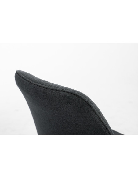 Chaise scandinave moderne en Tissu Gris foncé Bois Marron foncé Vynaria  - 5