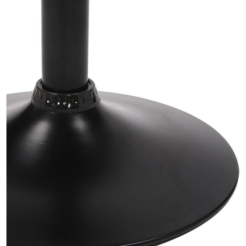 Tabouret de bar moderne matelassé en Velours Jaune Métal Noir Willy - 7