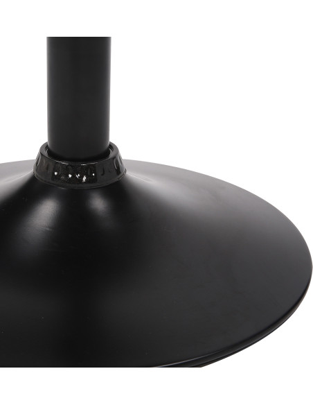 Tabouret de bar moderne matelassé en Velours Jaune Métal Noir Willy - 7