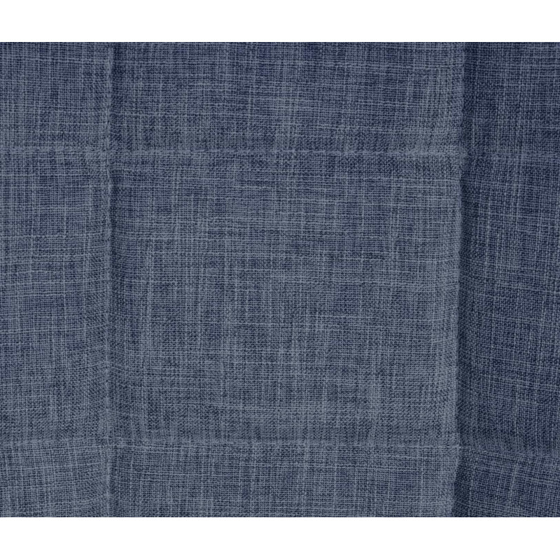 Chaise salle à manger moderne en Tissu Bleu Métal Noir Maralys - 7