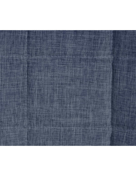 Chaise salle à manger moderne en Tissu Bleu Métal Noir Maralys - 7