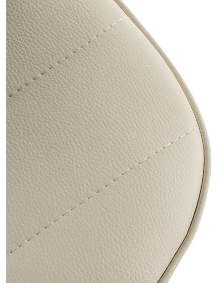 Tabouret de bar réglable pivotant en Polyuréthane Blanc crème Métal Blanc Walter  - 4
