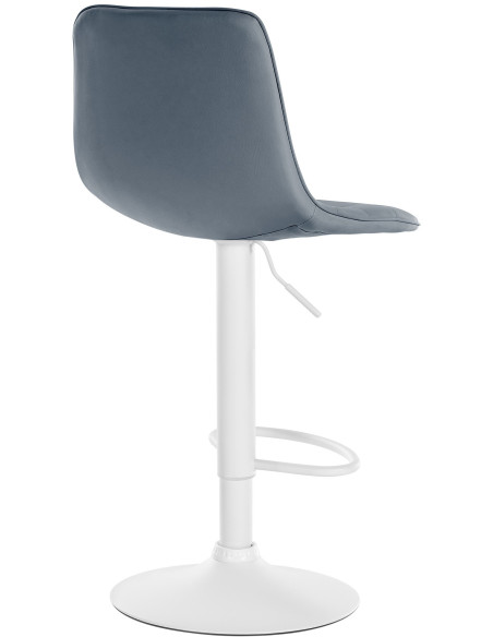 Tabouret de bar réglable pivotant en Polyuréthane Gris Métal Noir Walter - 2