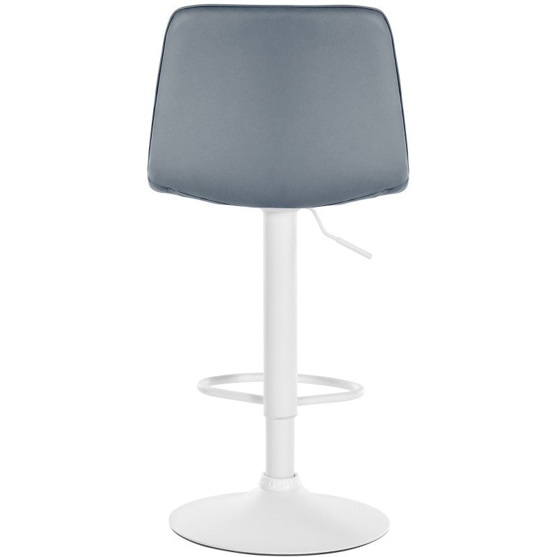 Tabouret de bar réglable pivotant en Polyuréthane Gris Métal Noir Walter - 3