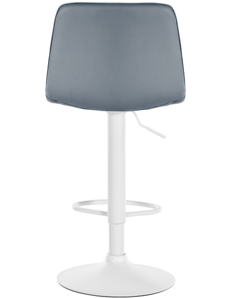 Tabouret de bar réglable pivotant en Polyuréthane Gris Métal Noir Walter - 3