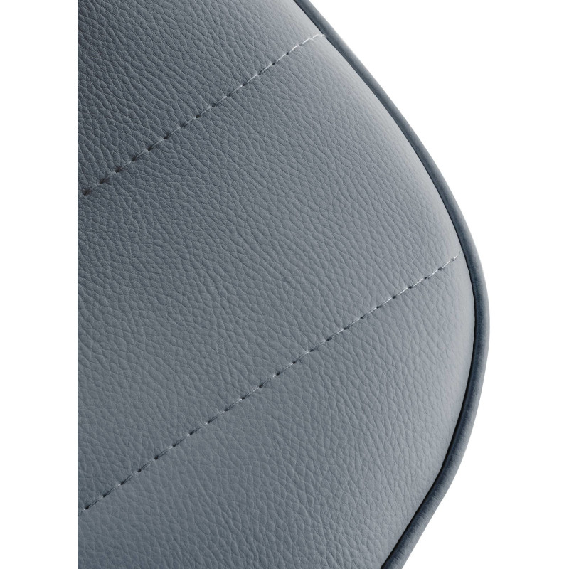 Tabouret de bar réglable pivotant en Polyuréthane Gris Métal Noir Walter - 4