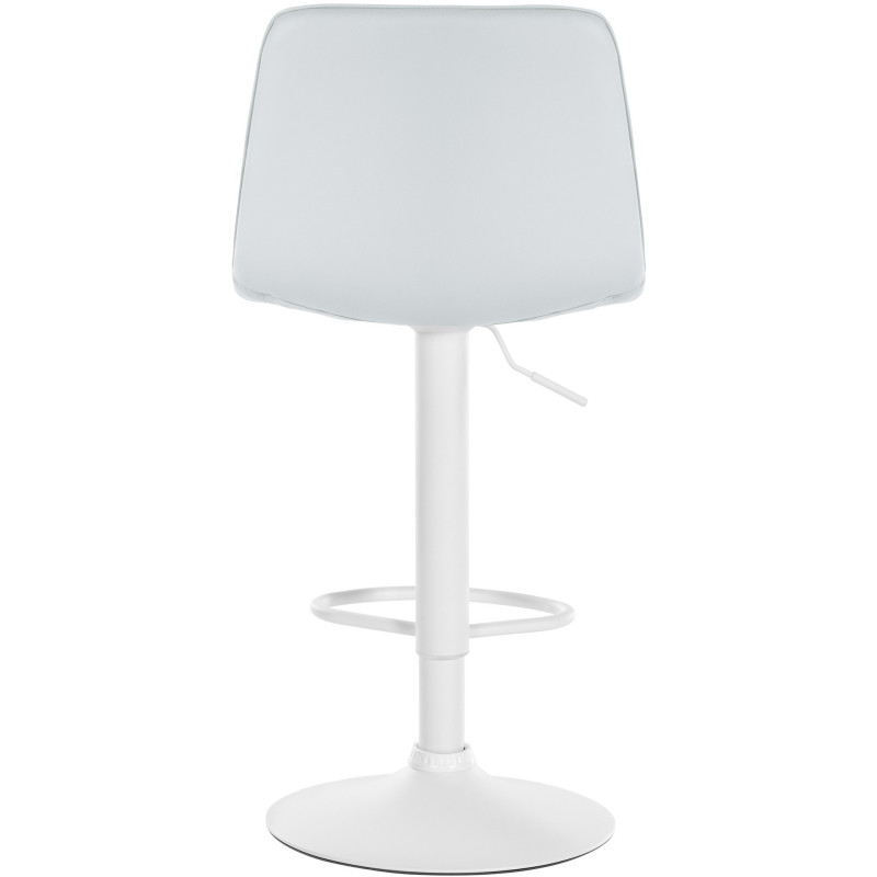 Tabouret de bar réglable pivotant en Polyuréthane Blanc Métal Blanc Walter - 3