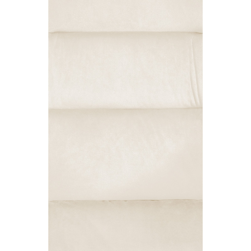 Fauteuil de table pivotant moderne en Velours Blanc crème Métal Noir Ardryn - 7