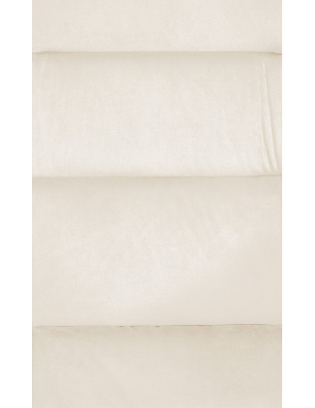 Fauteuil de table pivotant moderne en Velours Blanc crème Métal Noir Ardryn - 7