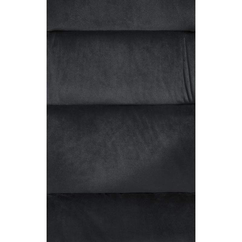 Fauteuil de table pivotant moderne en Velours Noir Métal Noir Ardryn  - 7