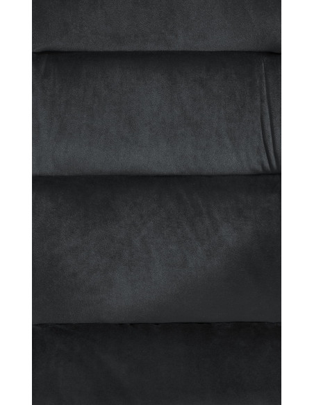 Fauteuil de table pivotant moderne en Velours Noir Métal Noir Ardryn  - 7
