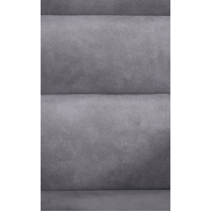 Fauteuil de table pivotant moderne en Tissu microfibre Gris Vieilli Métal Noir Ardryn - 7