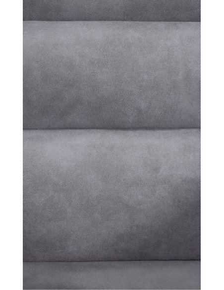 Fauteuil de table pivotant moderne en Tissu microfibre Gris Vieilli Métal Noir Ardryn - 7