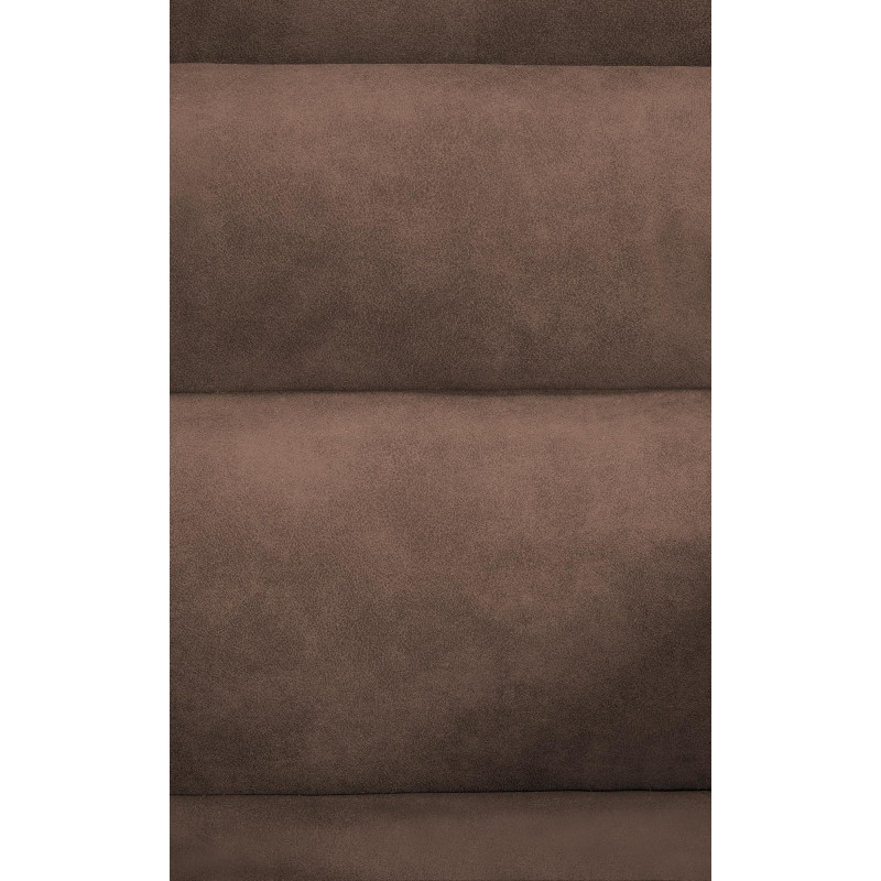 Fauteuil de table pivotant moderne en Tissu microfibre Marron Vieilli Métal Noir Ardryn  - 7