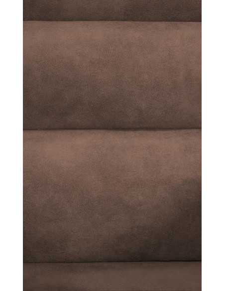 Fauteuil de table pivotant moderne en Tissu microfibre Marron Vieilli Métal Noir Ardryn  - 7