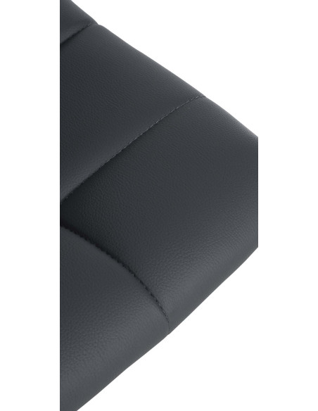 Tabouret de bar réglable matelassé en Polyuréthane Gris Métal Noir Léon - 4