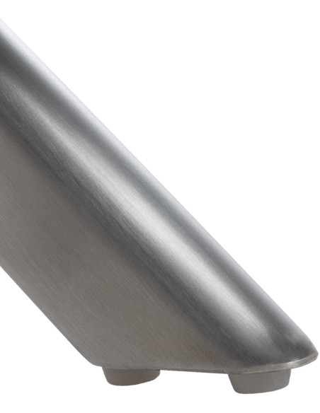 Fauteuil de table pivotant moderne en Velours Gris foncé Métal Argenté Merilys - 4