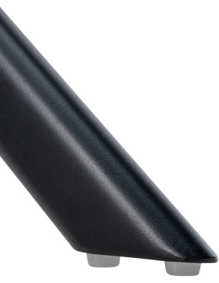 Fauteuil de table pivotant moderne en Velours Noir Métal Noir Merilys - 4