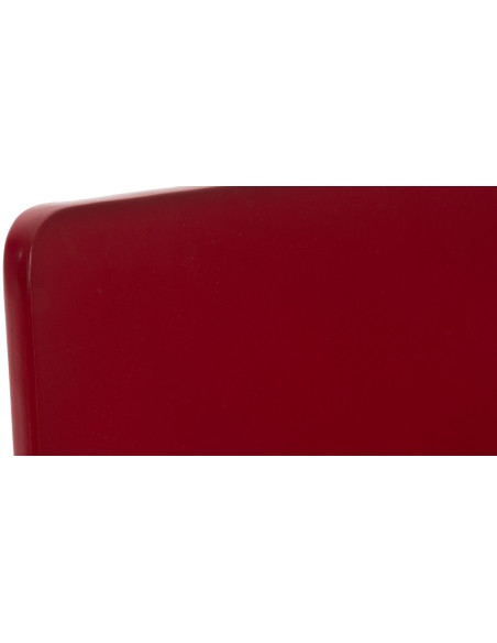 Chaise moderne minimaliste en Bois Rouge Métal Argenté Zarnys - 7