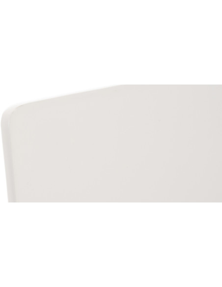 Chaise moderne minimaliste en Bois Blanc Métal Argenté Zarnys - 7