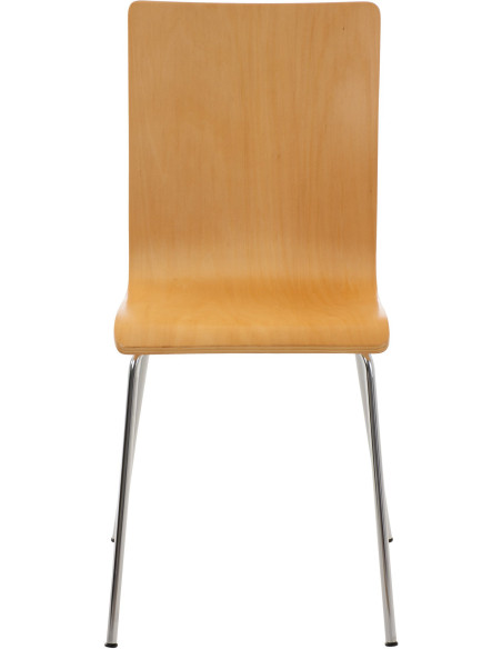 Chaise moderne minimaliste en Bois Naturel Métal Argenté Zarnys - 2