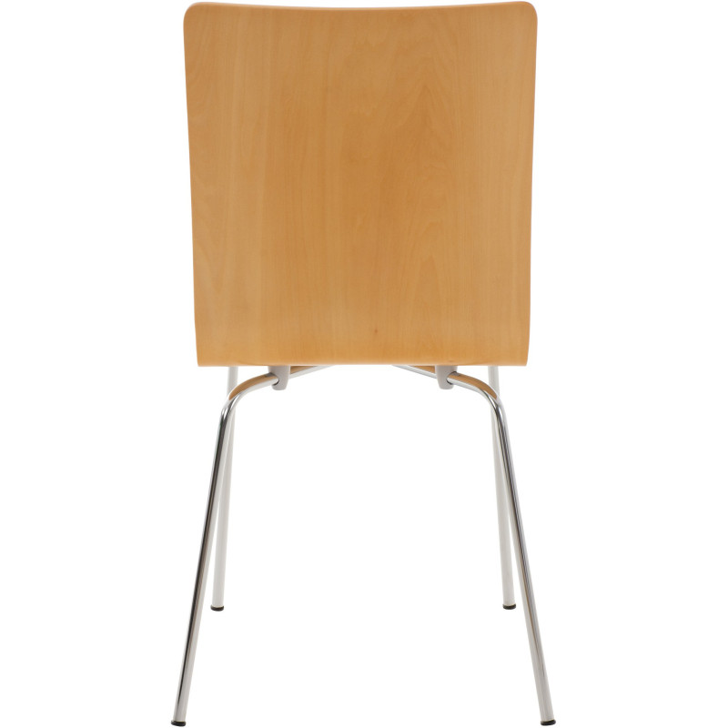 Chaise moderne minimaliste en Bois Naturel Métal Argenté Zarnys - 5