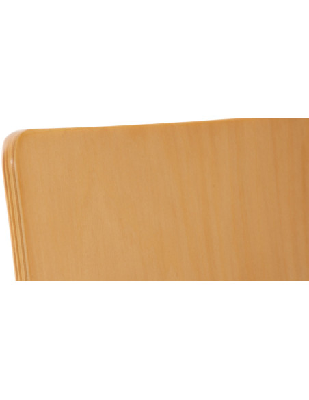 Chaise moderne minimaliste en Bois Naturel Métal Argenté Zarnys - 7